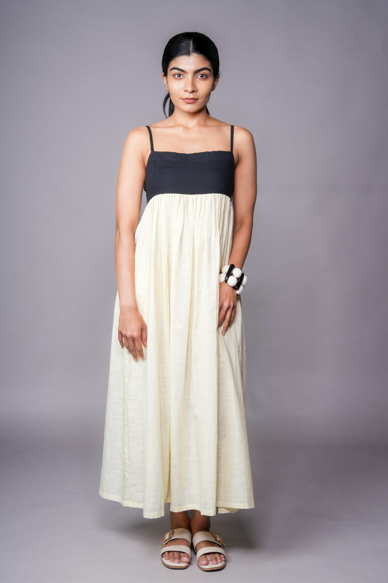 Althea – Contrast Bodice Flare Dress